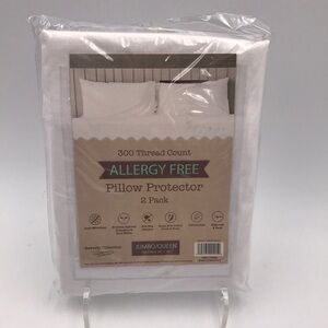 300 TC Allergy Free Cotton Queen Pillow Protector 2 Pack